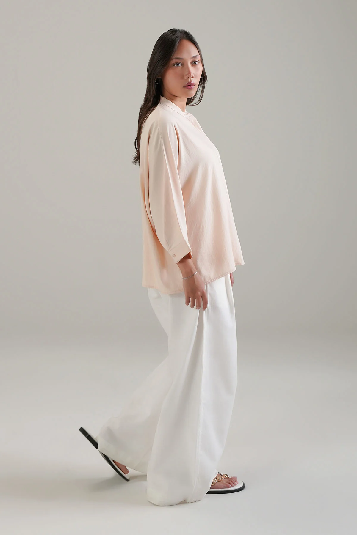 RELAXED BAND COLLAR SHIRT - Image 5