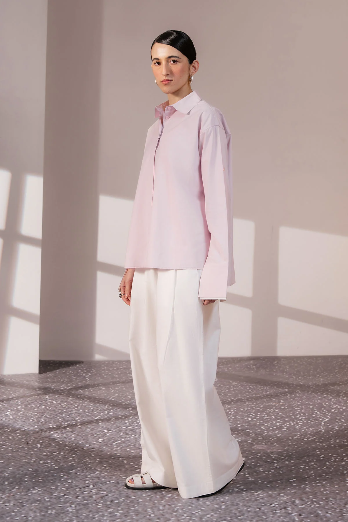 RELAXED DOUBLE CUFF SHIRT-POPLIN - Image 2