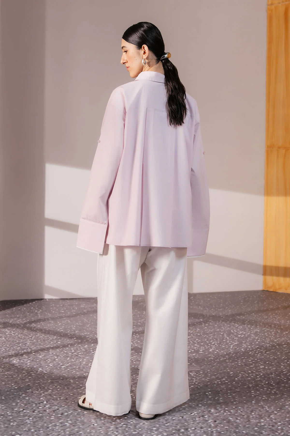 RELAXED DOUBLE CUFF SHIRT-POPLIN - Image 3