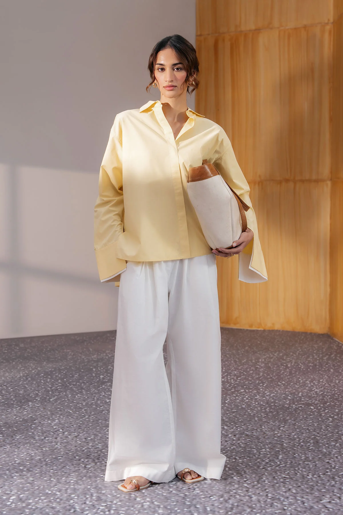 RELAXED DOUBLE CUFF SHIRT-POPLIN - Image 6