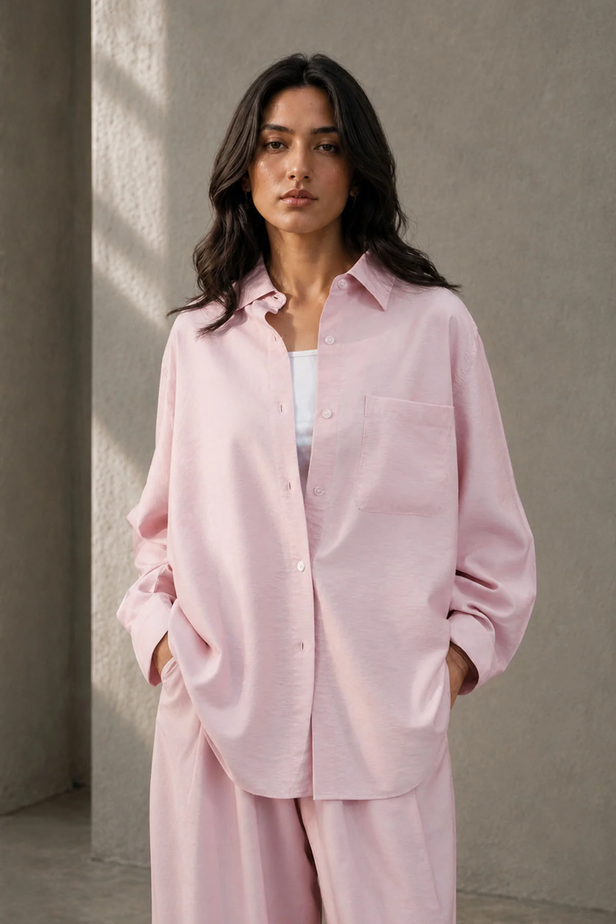 RELAXED FIT BUTTON DOWN SHIRT