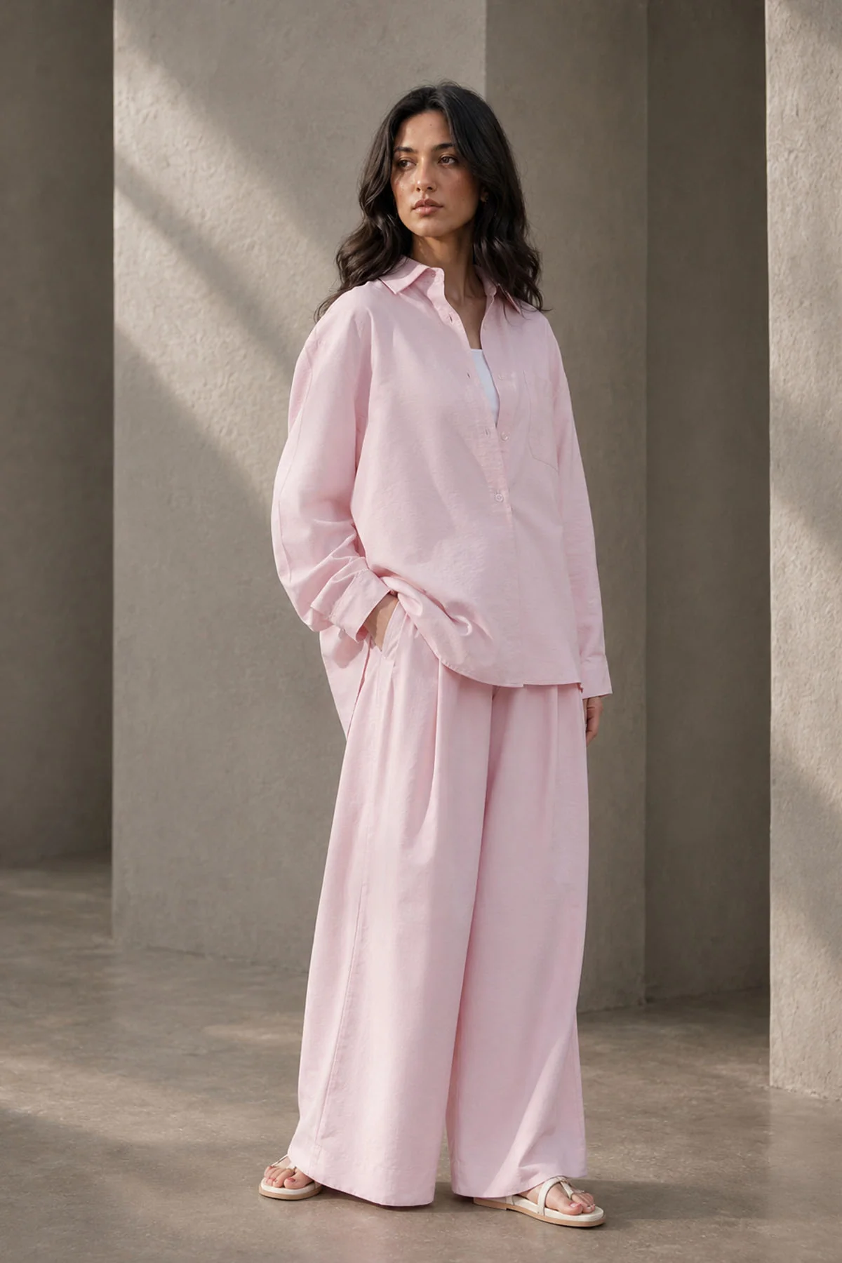 RELAXED FIT BUTTON DOWN SHIRT - Image 3