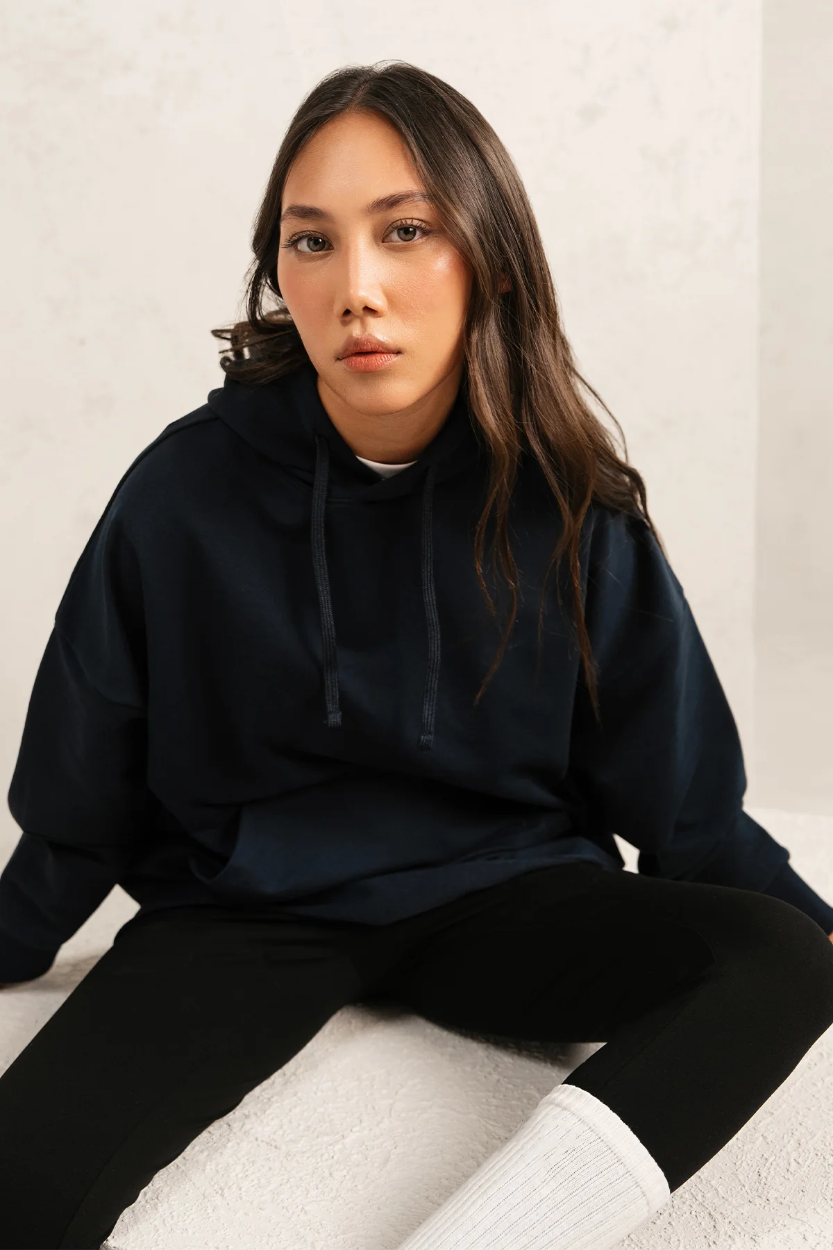 RELAXED LONG HOODIE-TERRY - Image 6