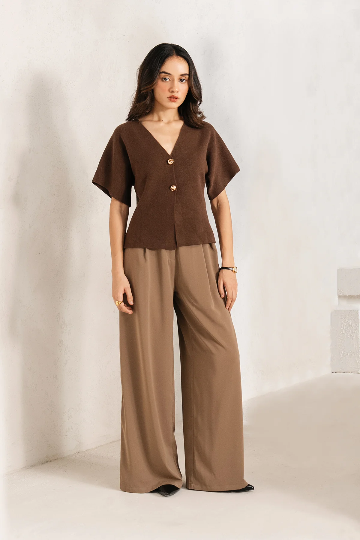SHORT SLEEVE KNIT CARDIGAN - Image 3