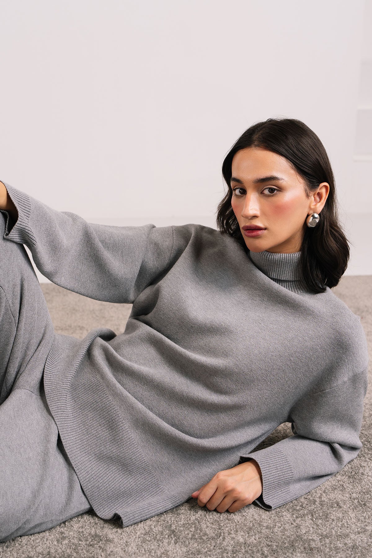STONE GREY CO-ORD SET - KNIT WEAR - Image 3