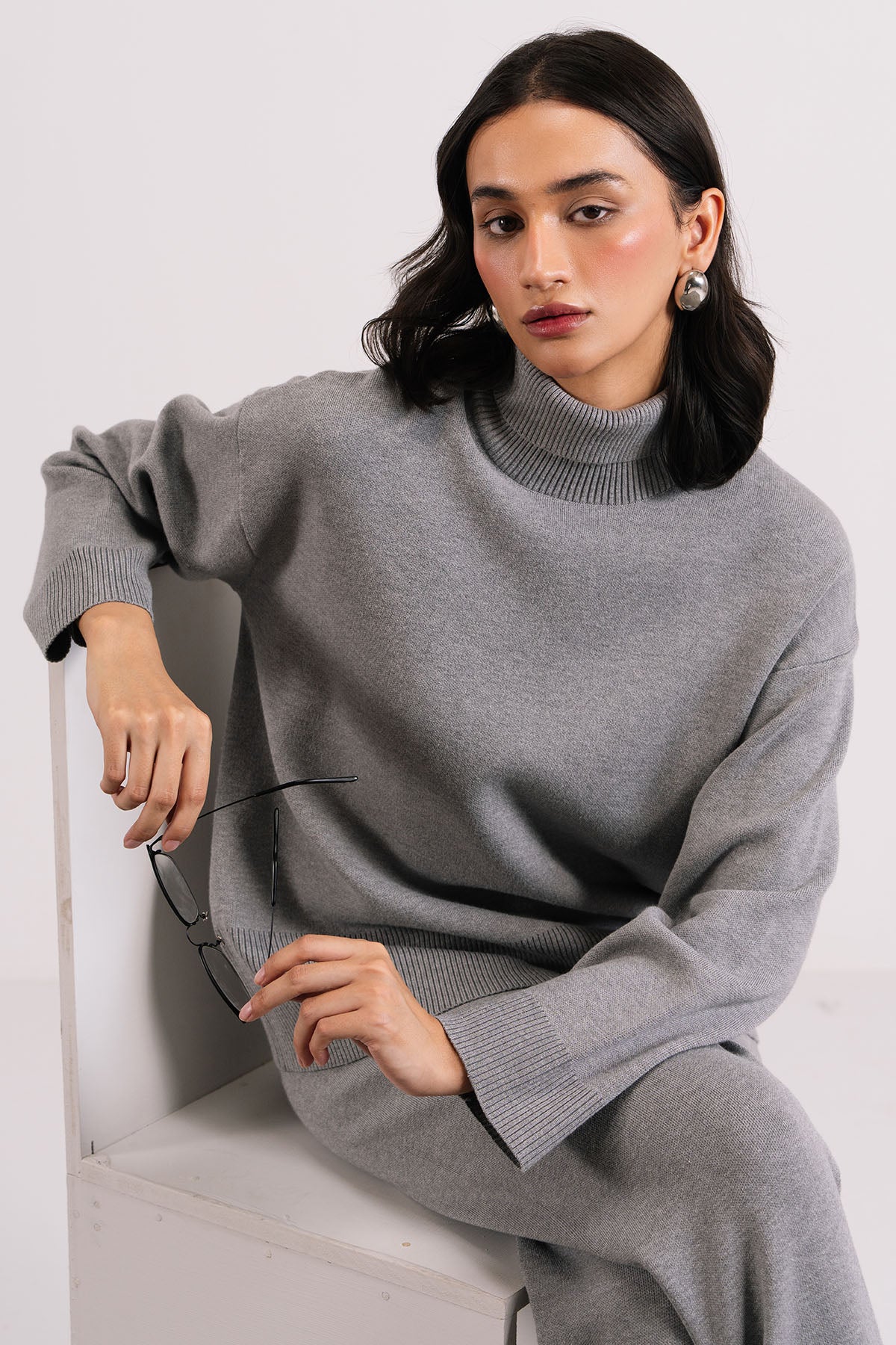 STONE GREY CO-ORD SET - KNIT WEAR - Image 5