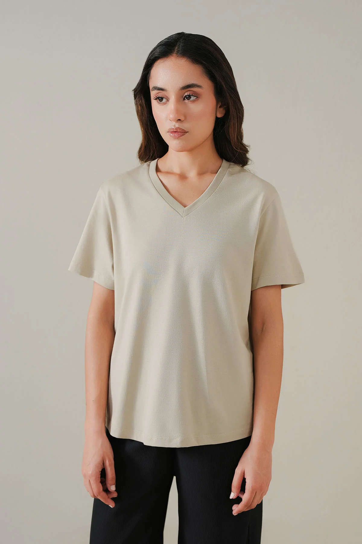  T-SHIRT V-NECK SUPIMA COTTON - Image 5