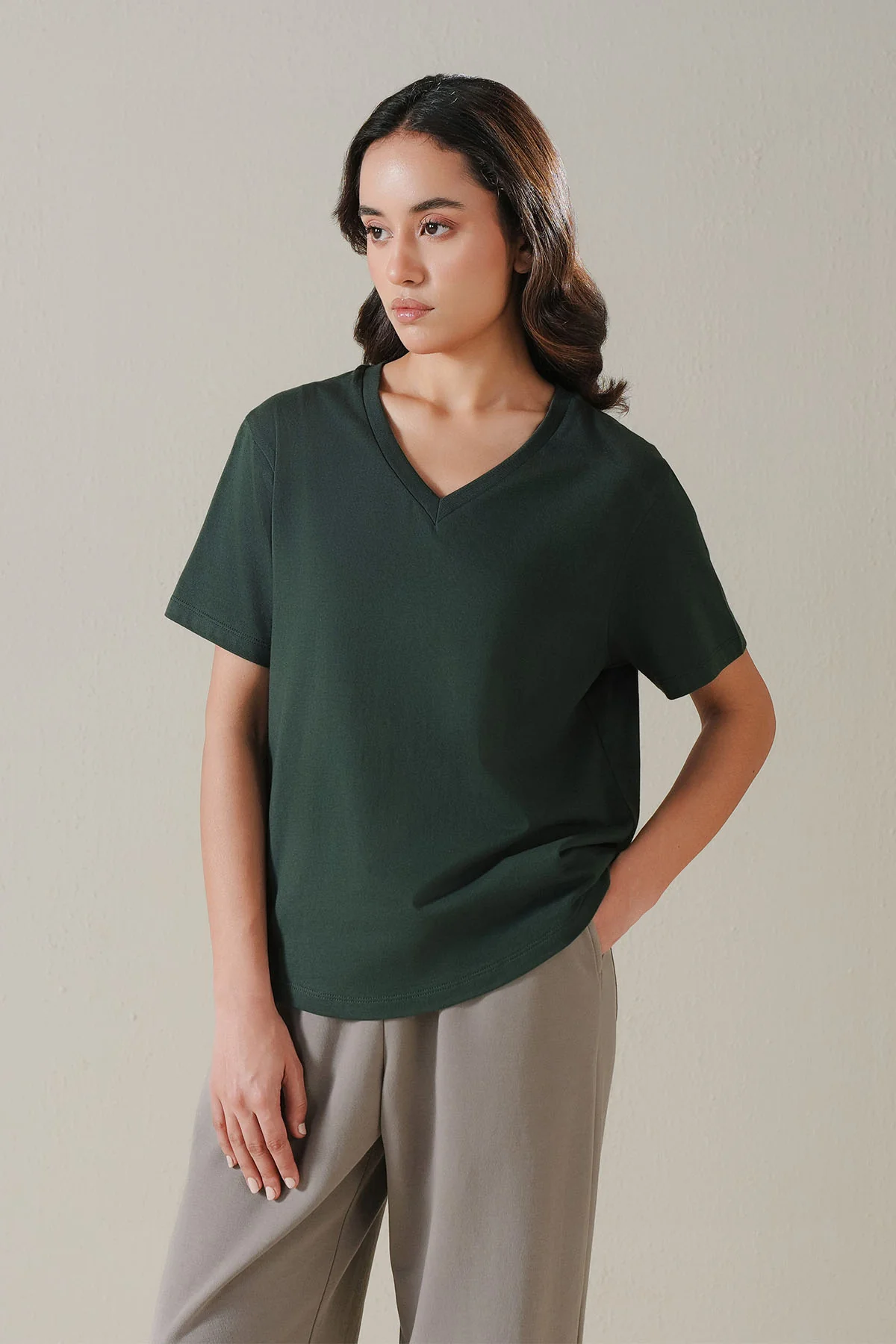  T-SHIRT V-NECK SUPIMA COTTON