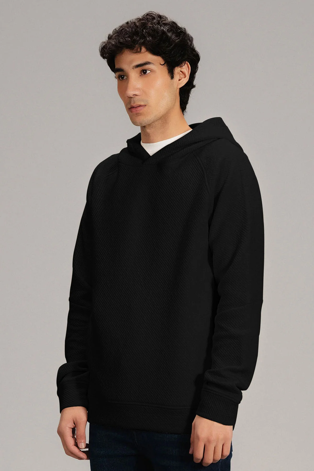 TEXTURED HOODIE