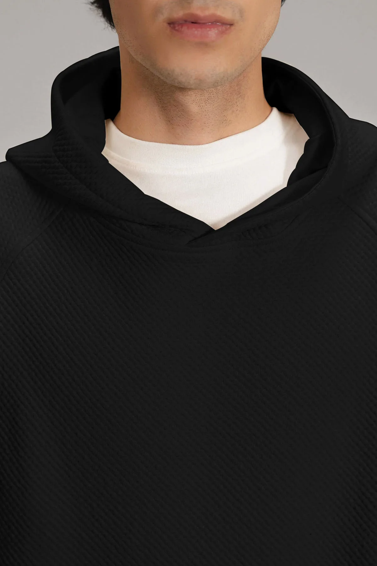 TEXTURED HOODIE - Image 2