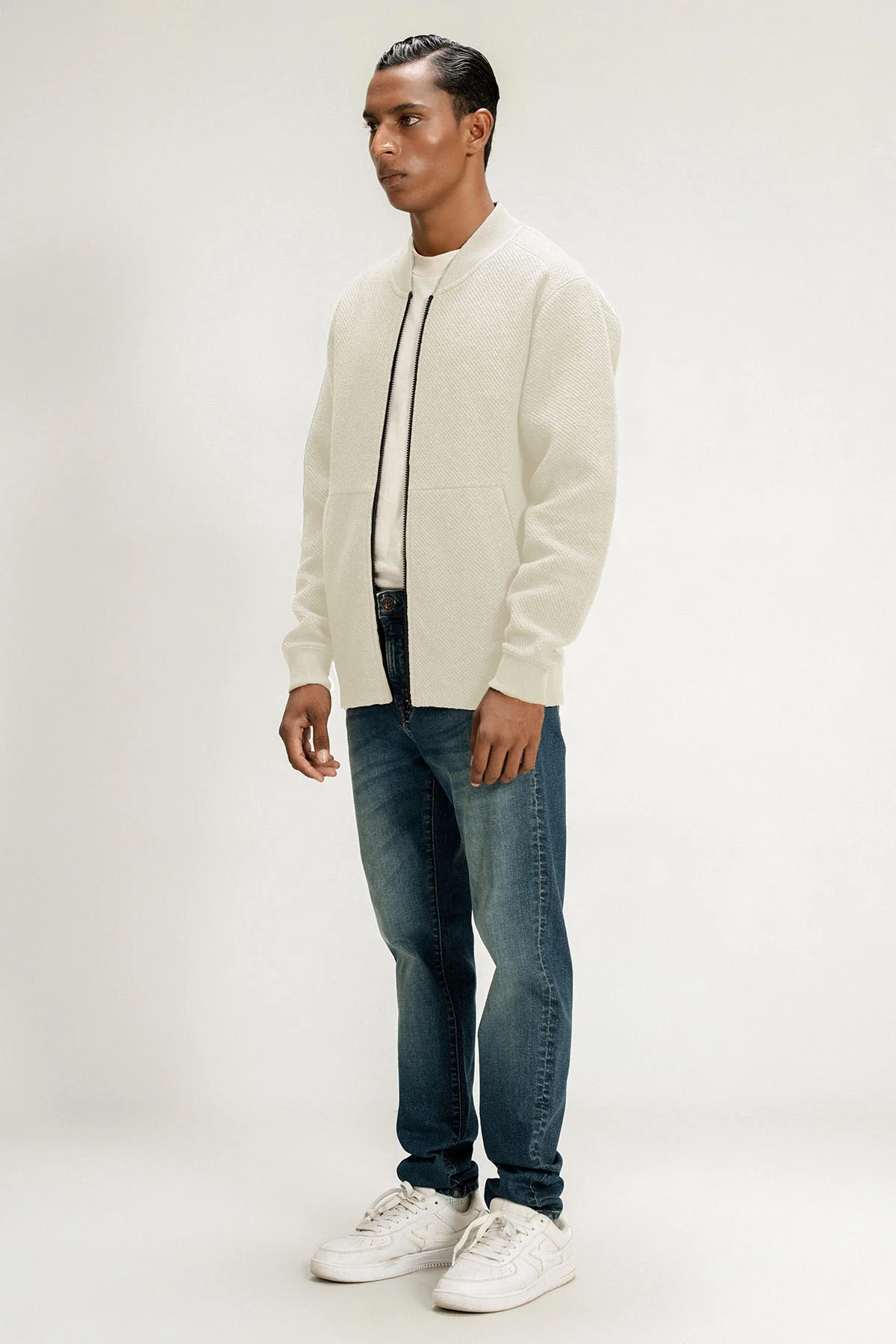 TEXTURED LUXE POCKET ZIP UP JACKET - Image 6