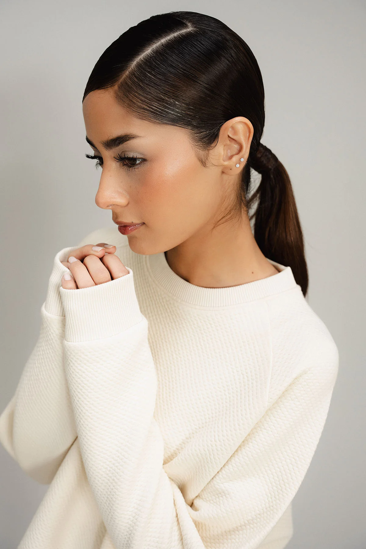 TEXTURED LUXE SWEATSHIRT - Image 4