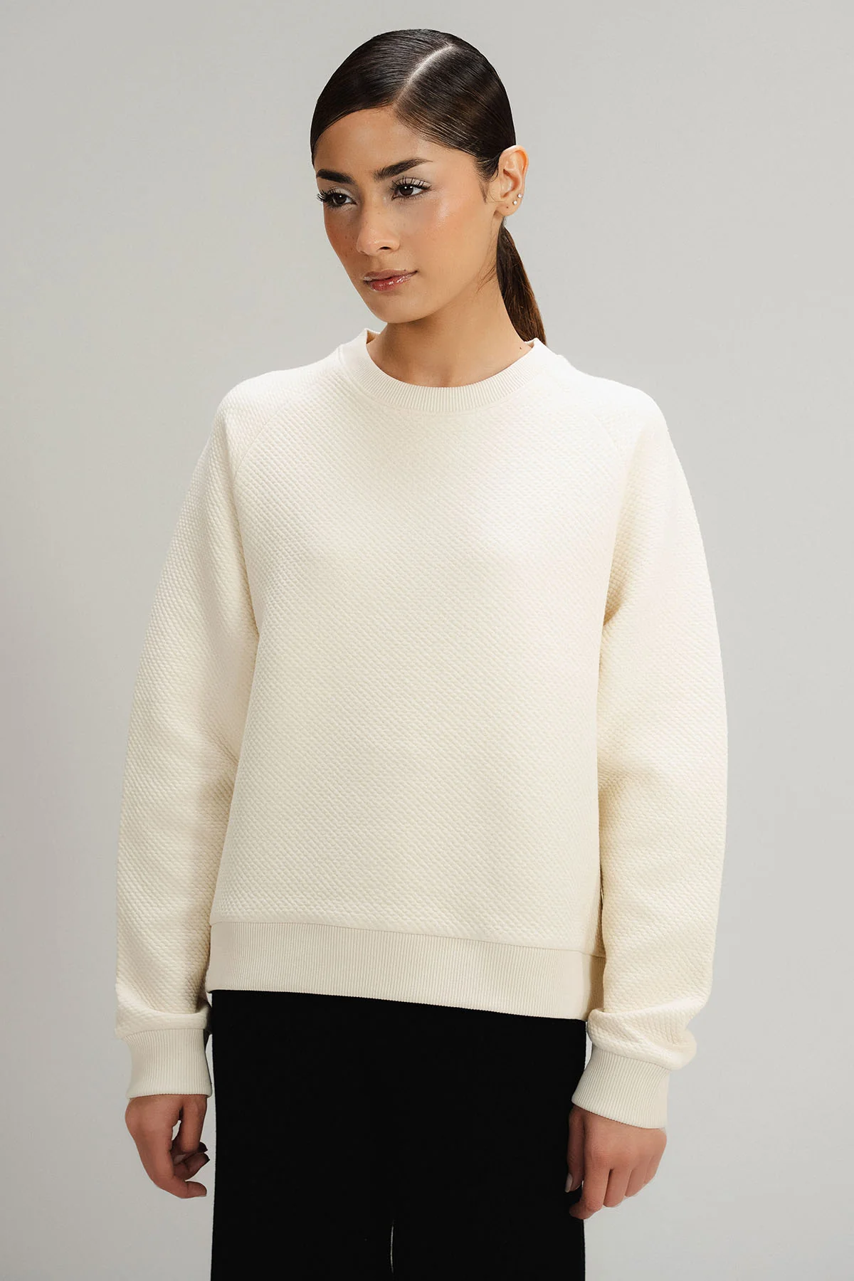 TEXTURED LUXE SWEATSHIRT - Image 6