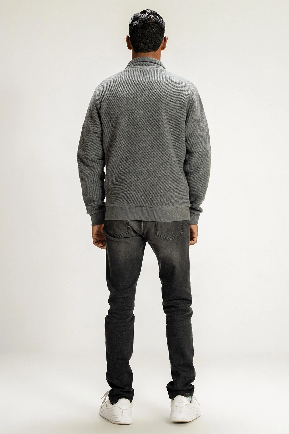 TEXTURED LUXE ZIP UP JACKET - Image 8