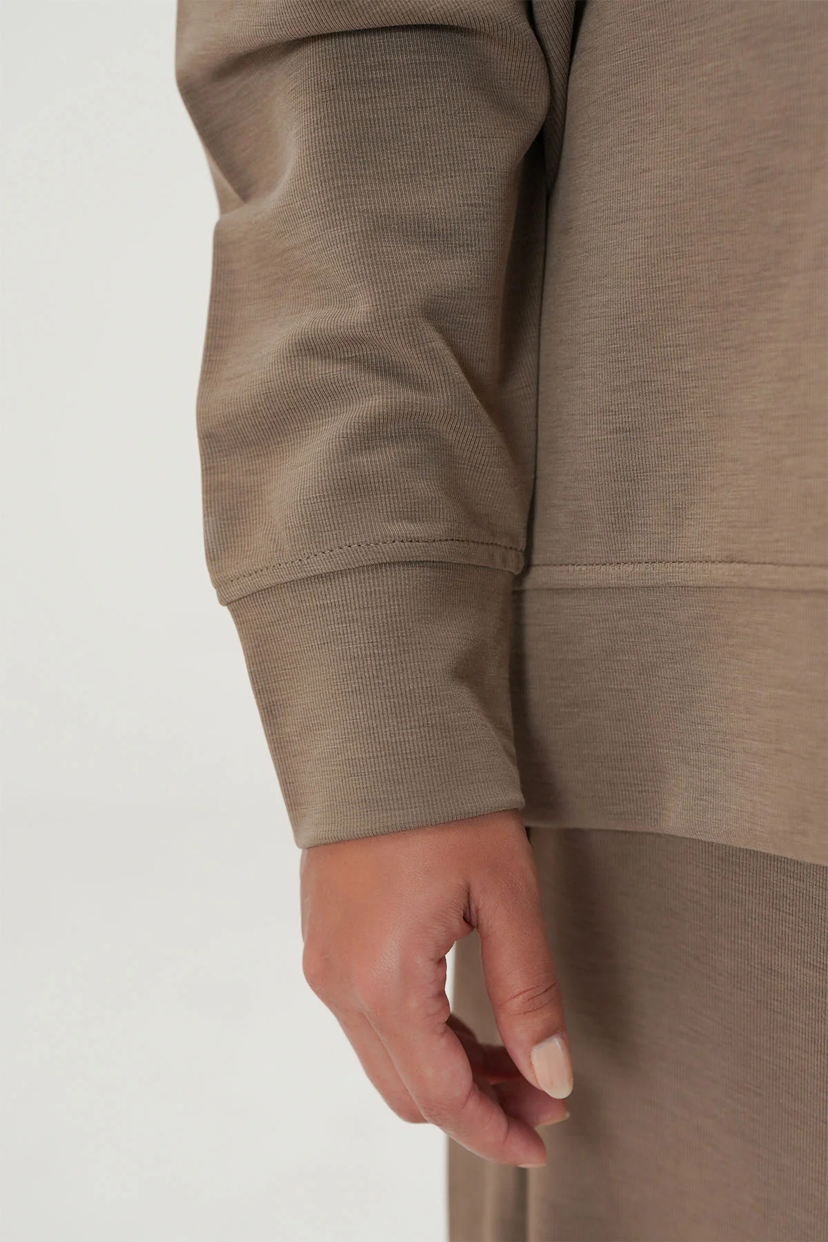TEXTURED QUARTER ZIPPER-CLOUDLUX - Image 4