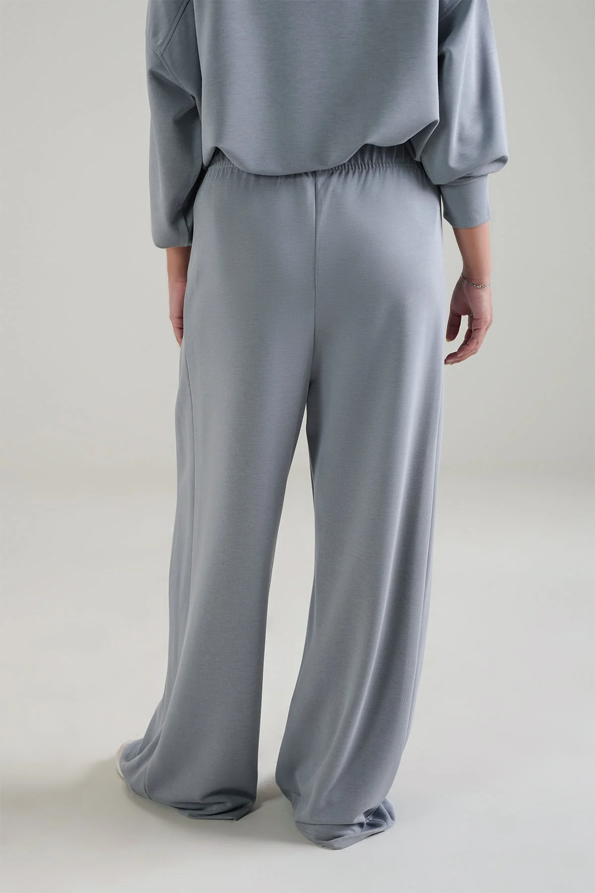 TEXTURED WIDE RELAXED PANTS -CLOUDLUX - Image 5