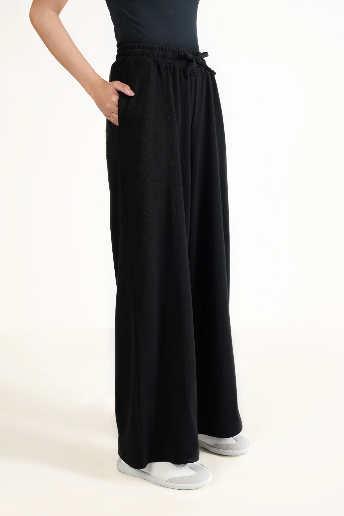 WIDE LEG PANTS-TEXTURED RIB - Image 6