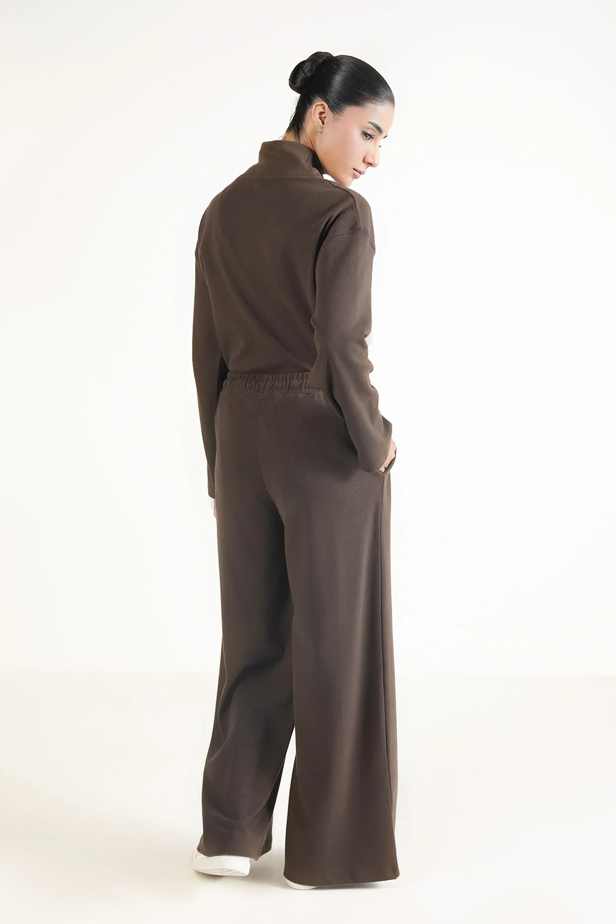 WIDE LEG PANTS-TEXTURED RIB - Image 3