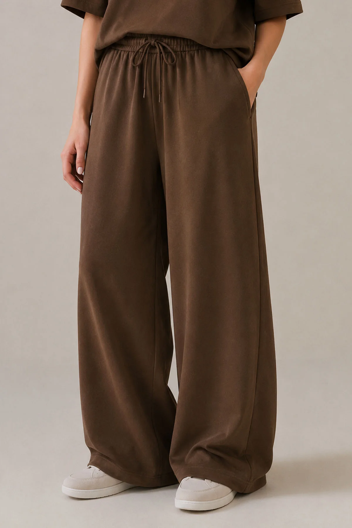 WIDE LEG TROUSER-DOUBLE KNIT