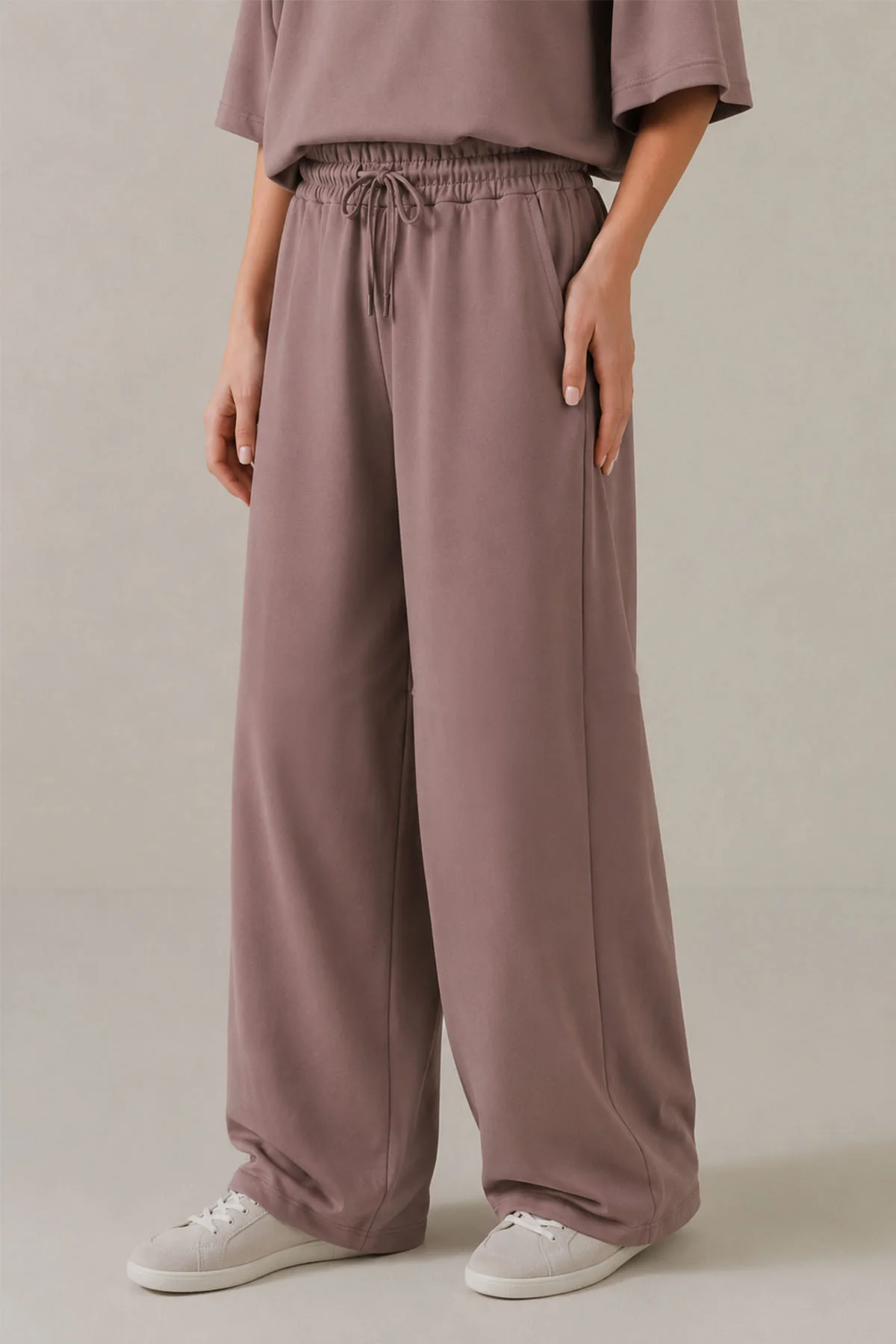 WIDE LEG TROUSER-DOUBLE KNIT - Image 3