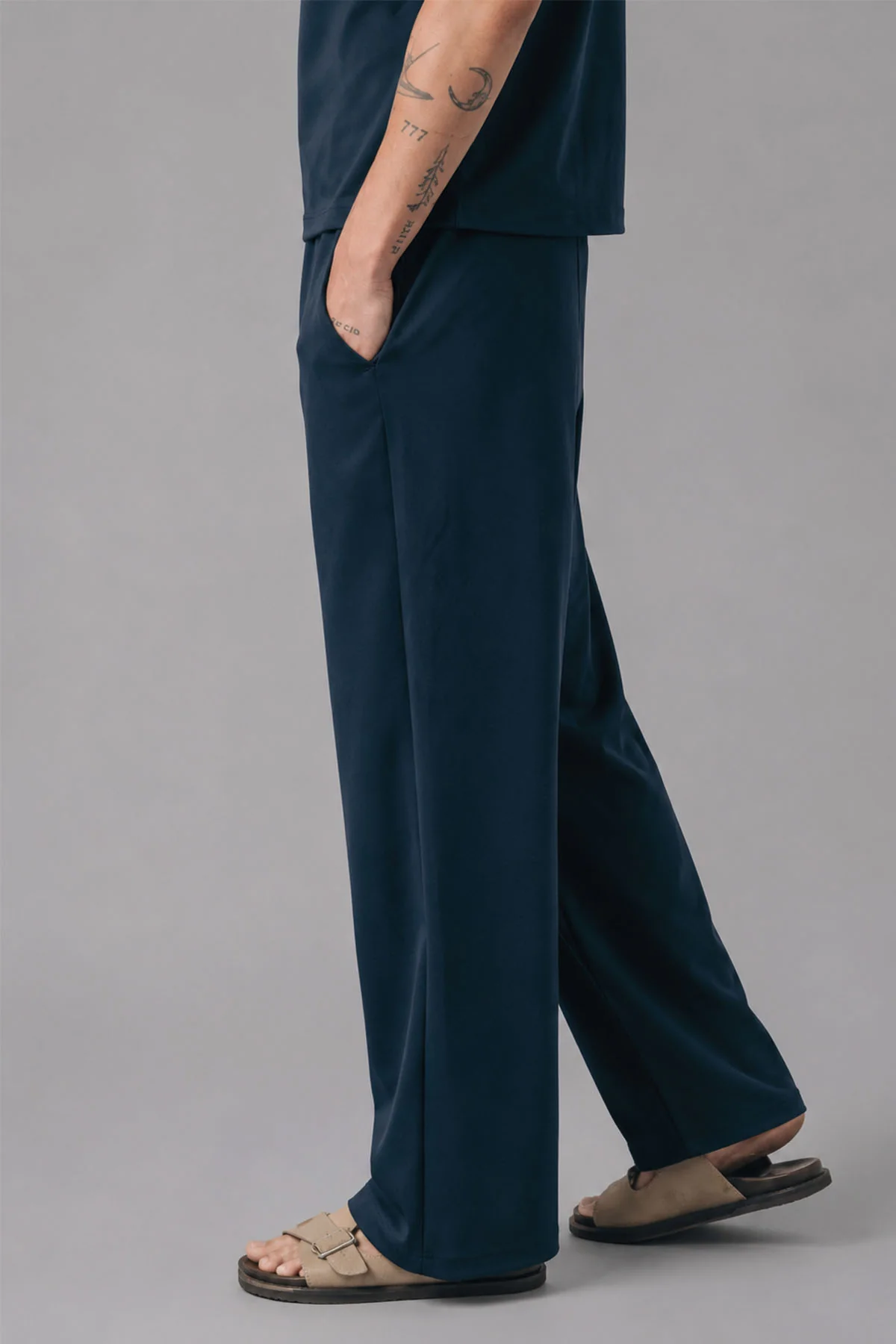 WIDE SWEATPANTS - DOUBLE KNIT MEN LIGHT - Image 2