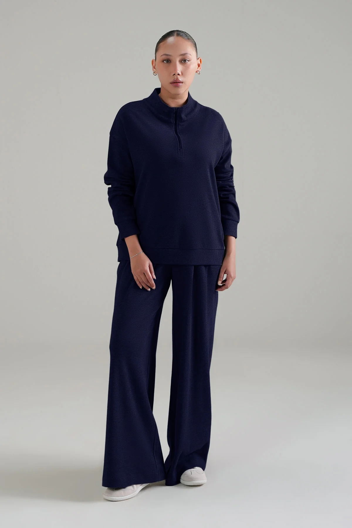WOMEN HALF ZIPPER- DOUBLE KNIT
