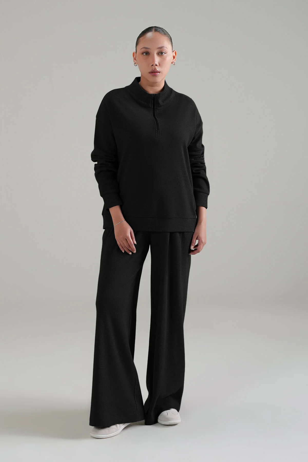 WOMEN HALF ZIPPER- DOUBLE KNIT