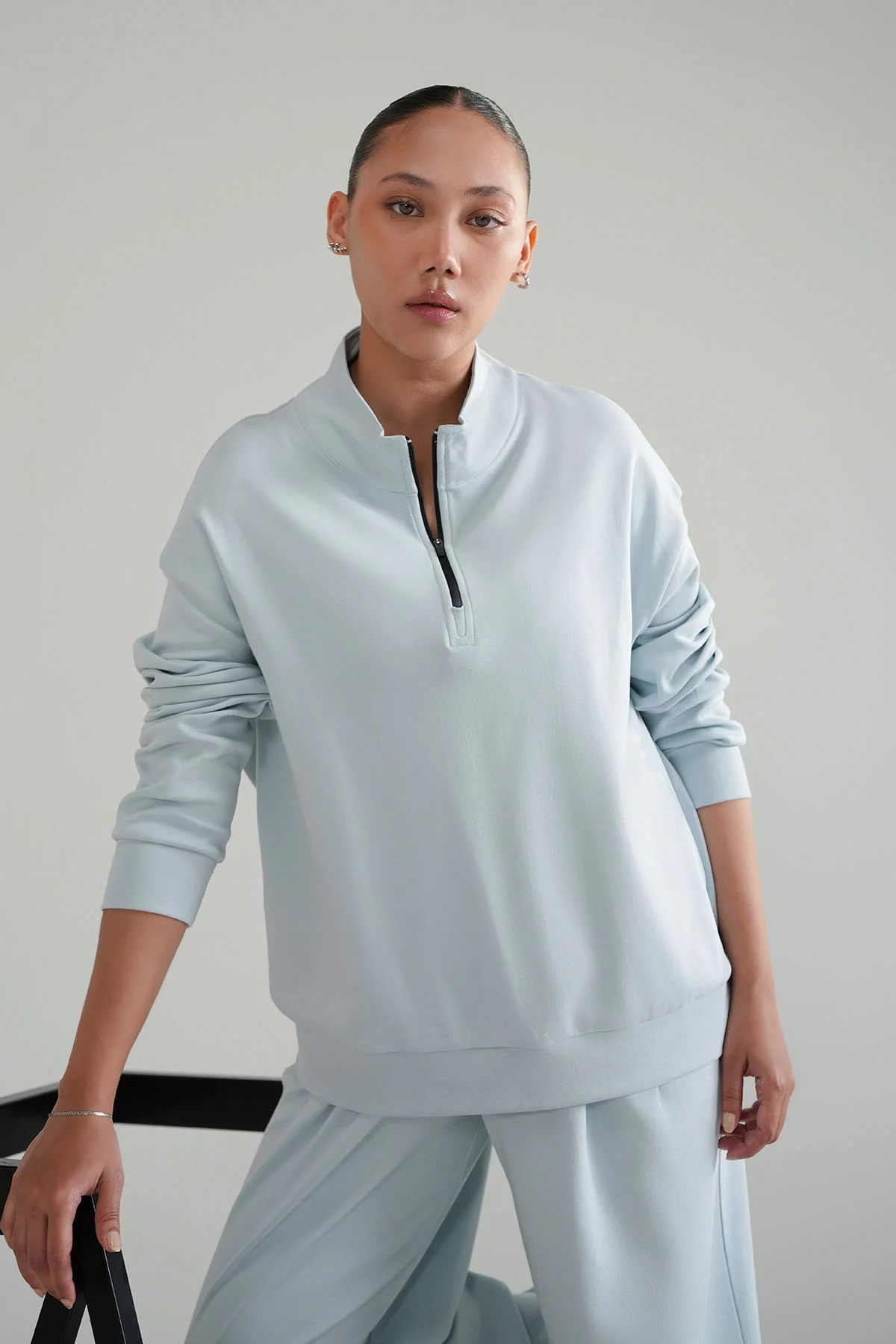 WOMEN HALF ZIPPER- DOUBLE KNIT