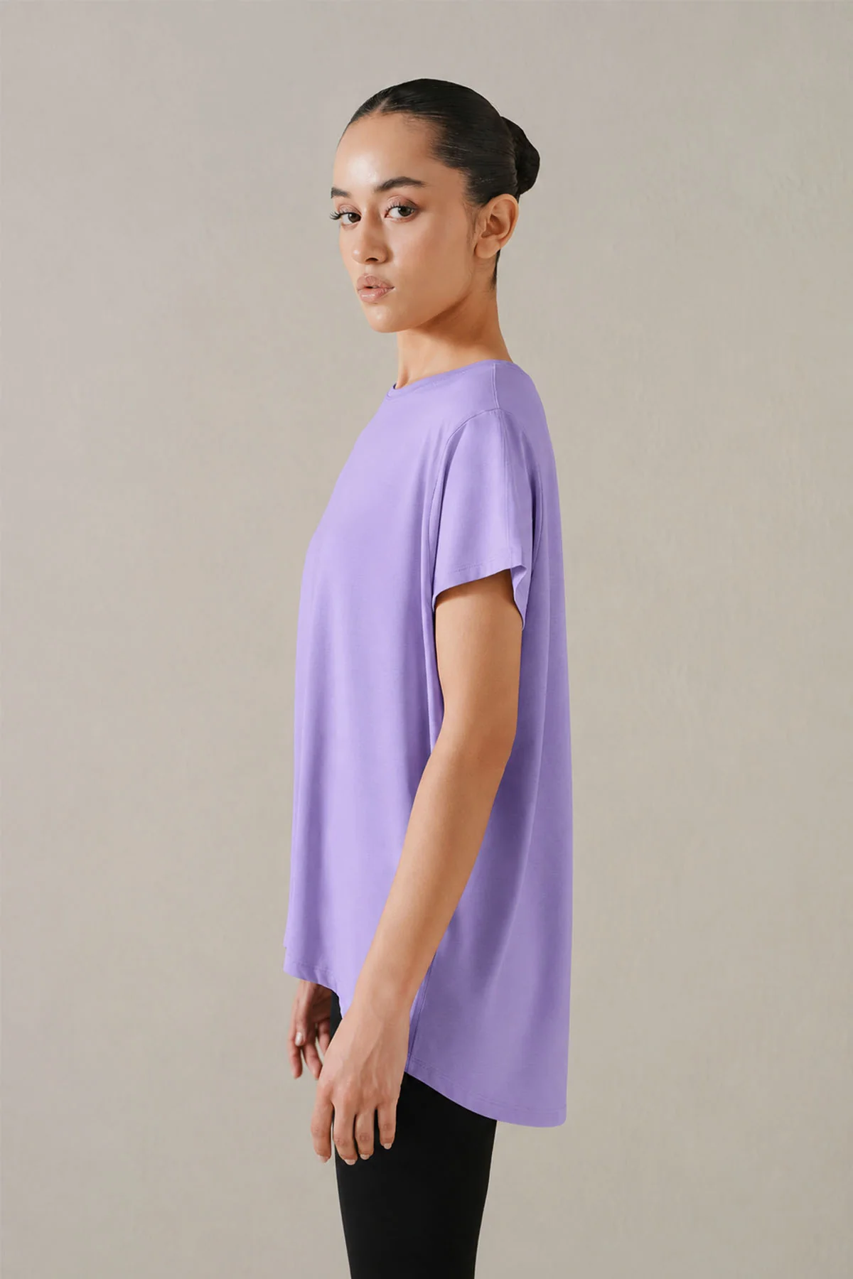 WOMEN SPLIT MESH TEE - Image 3