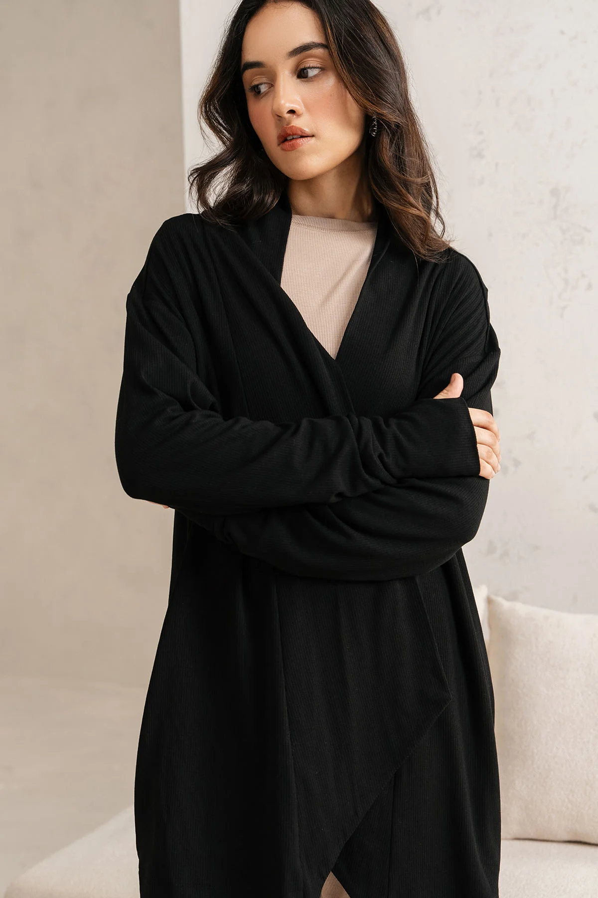 WRAP-FRONT LOUNGE CARDIGAN - CLOUDLUX - Image 5