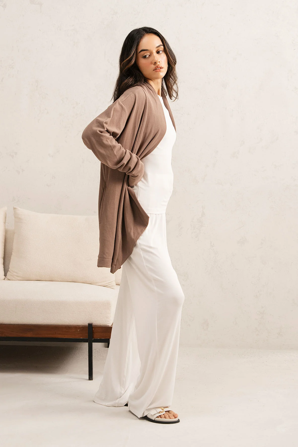 WRAP-FRONT LOUNGE CARDIGAN - CLOUDLUX - Image 4