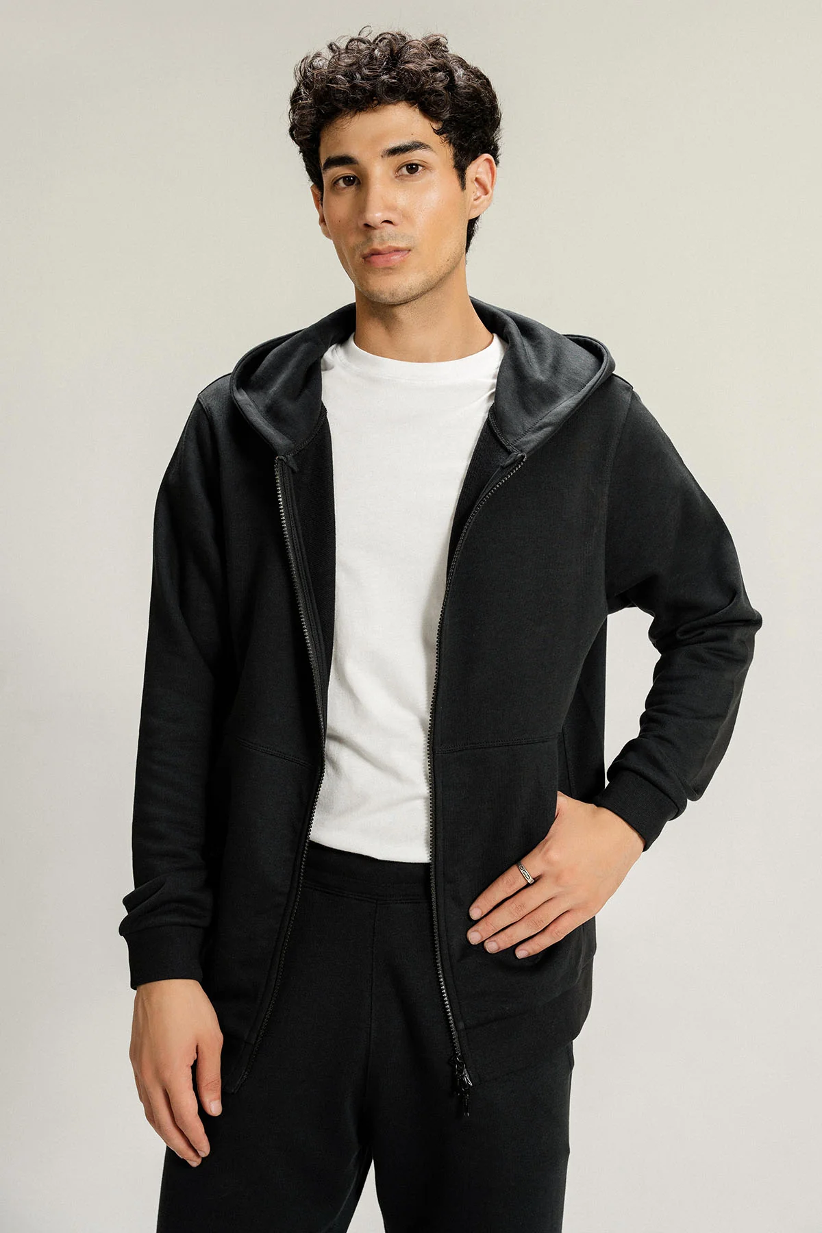 ZIP HOODIE JACKET - PIMA TERRY - Image 4