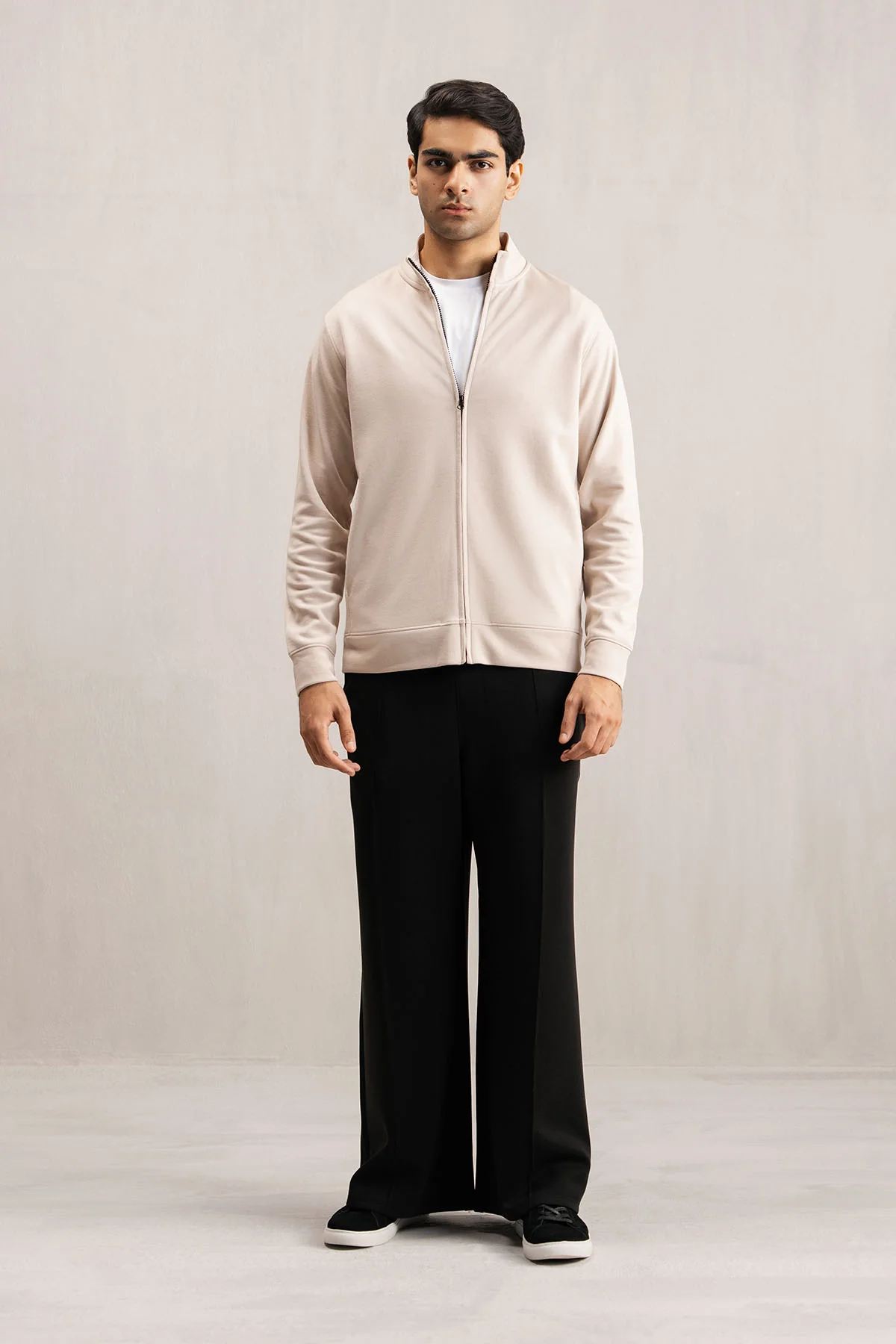 ZIPPER JACKET-DOUBLE KNIT